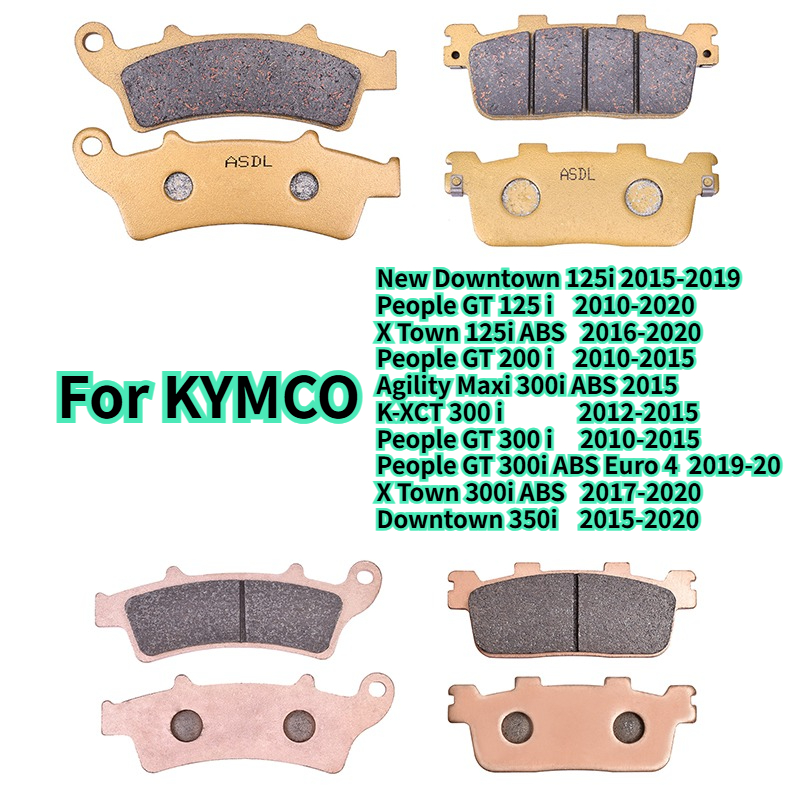 Carbon Ceramic Motorcycle Brake Rotor - オートバイフロントリアブレーキパッドセットセラミック銅製 KYMCO 200i 300i 350i New