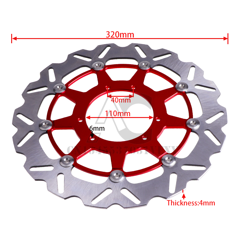 オートバイ 320 ミリメートルフローティングブレーキディス - Floating Brake Disc 320Mm Supermoto のレビューと価格