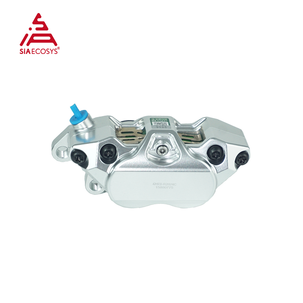 QS 4ピストン鍛造アルミブレーキキャリパーキット（ベント付 - Forged Front Brake Caliper 4 Piston のレビューと価格